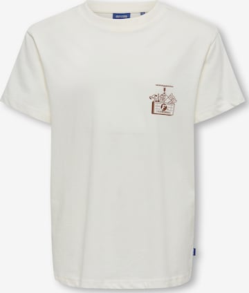 Only & Sons Junior Shirt 'OSJALFI FIX WORKS' in White: front