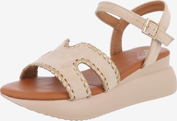 Ital-Design Sandale in Beige: Vorderseite