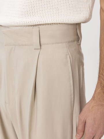 Antioch Loosefit Bandplooibroek 'Cristophe' in Beige
