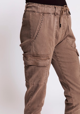 Zhrill Slim fit Cargo Pants 'Daisey' in Brown