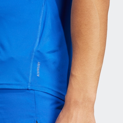 ADIDAS PERFORMANCE Functioneel shirt 'Adizero Essentials' in de kleur Blauw / Wit, Productweergave