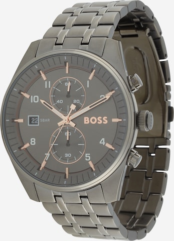 BOSS Black - Reloj analógico 'SKYTRAVELLER' en gris: frente