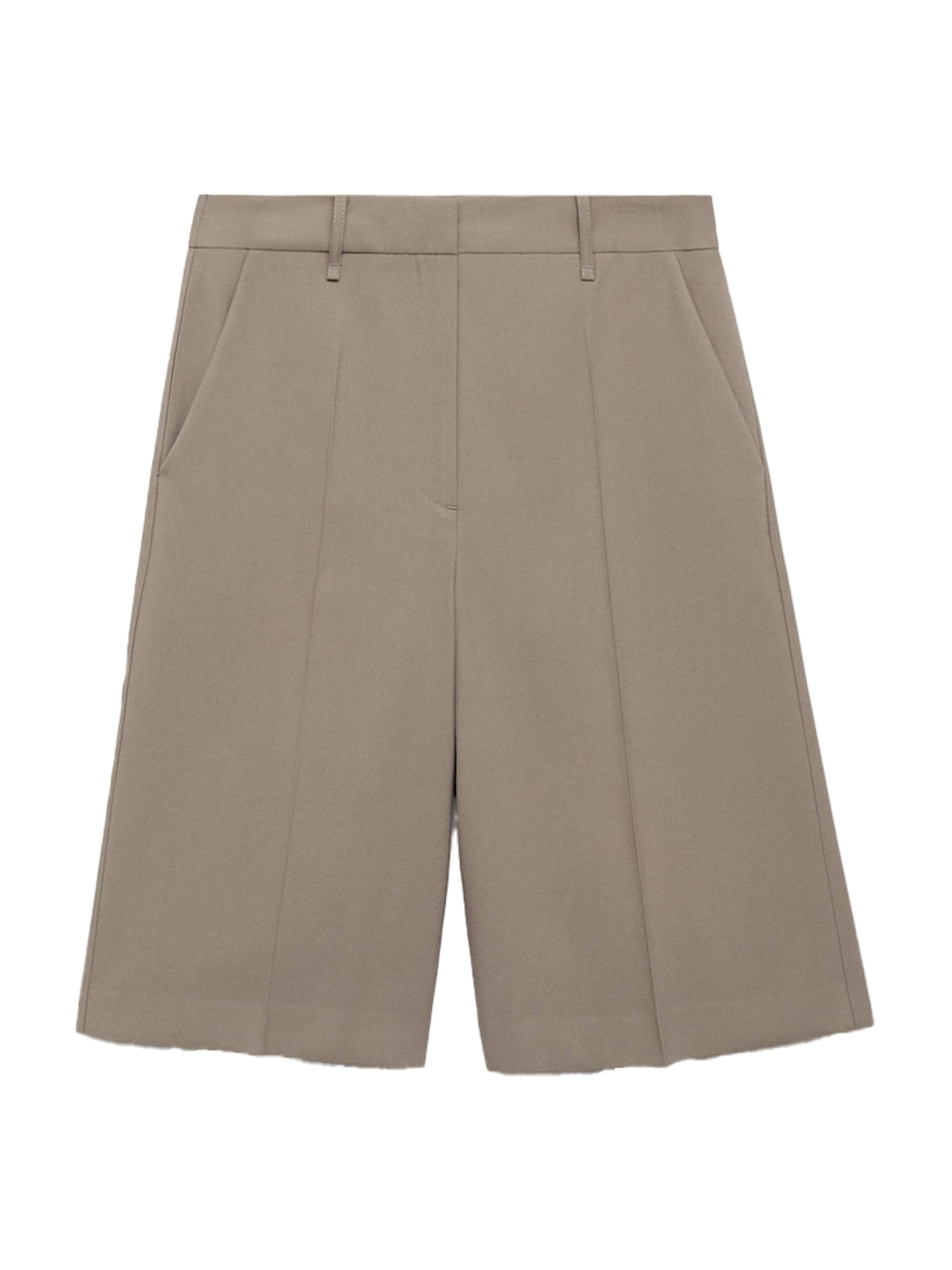 MANGO Regular Pressveckad byxa 'GERRY' i grå: framsida