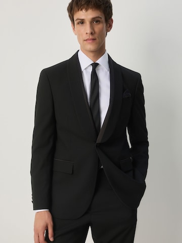 Coupe slim Veste de costume Next en noir : devant