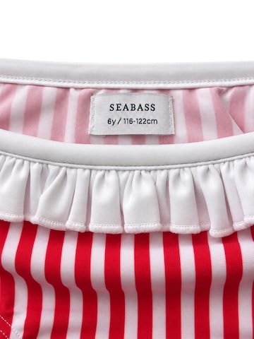SEABASS High neck Bikini 'Girls Swim Set Ruffle' in Roze