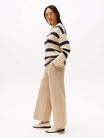 TOMMY HILFIGER Wide Leg Hose (OCS) in Beige