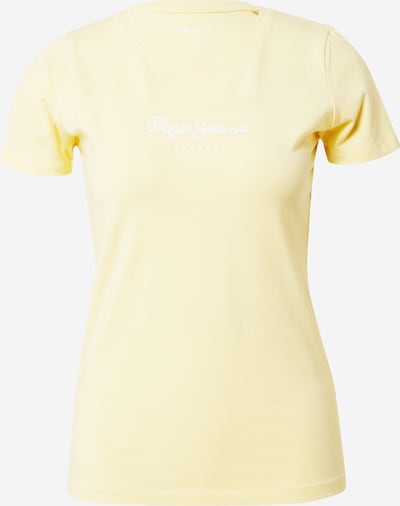 Pepe Jeans Shirt 'VIRGINIA' in de kleur Pasteelgeel / Wit, Productweergave