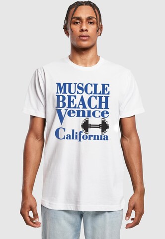 T-Shirt 'Venice Beach' Mister Tee en blanc : devant