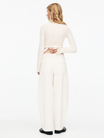 Wide Leg Pantalon Pull&Bear en beige