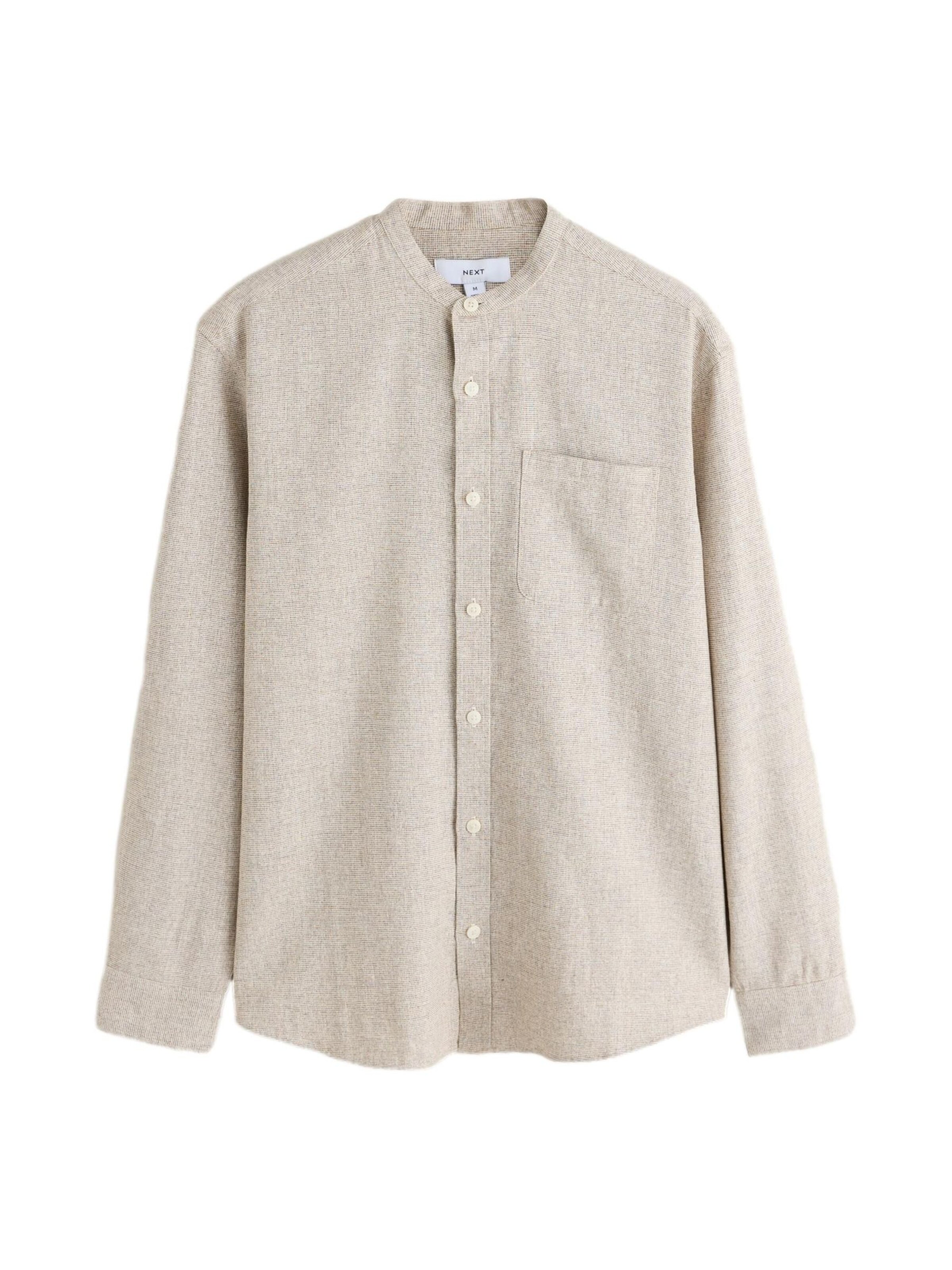 Next Button Up Shirt in Beige: front
