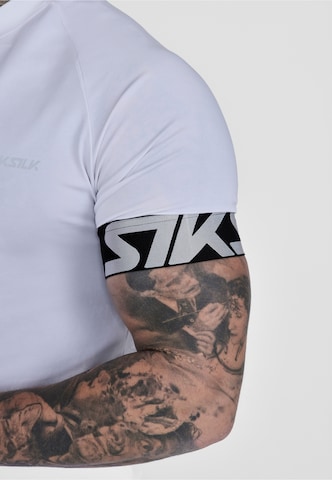 SikSilk Koszulka 'Tech' w kolorze biały
