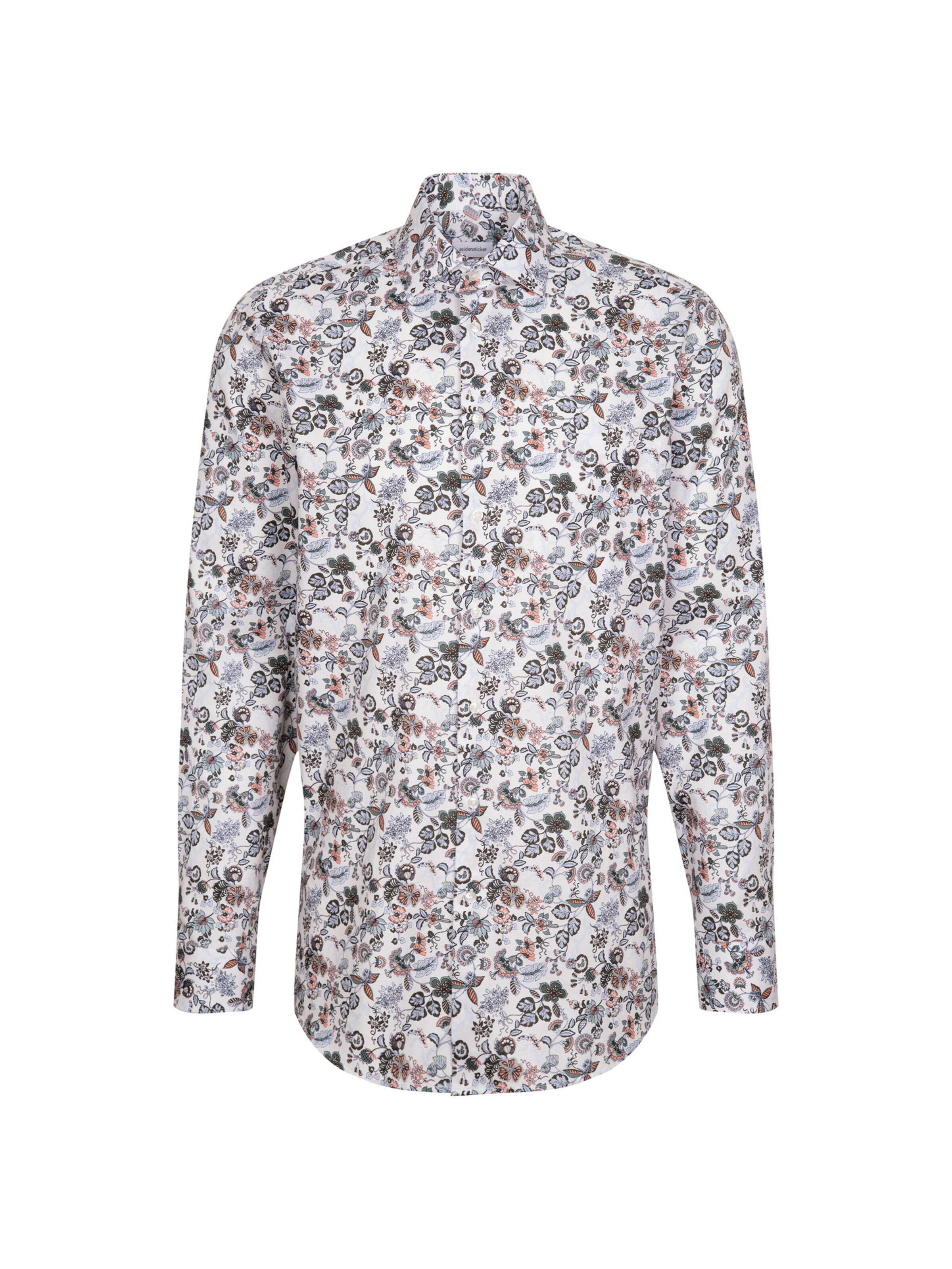 SEIDENSTICKER Chemise business en mélange de couleurs / mandarine, Vue avec produit