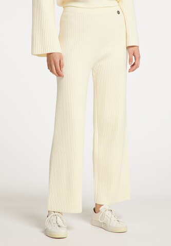 DreiMaster Maritim Wide leg Broek in Beige: voorkant