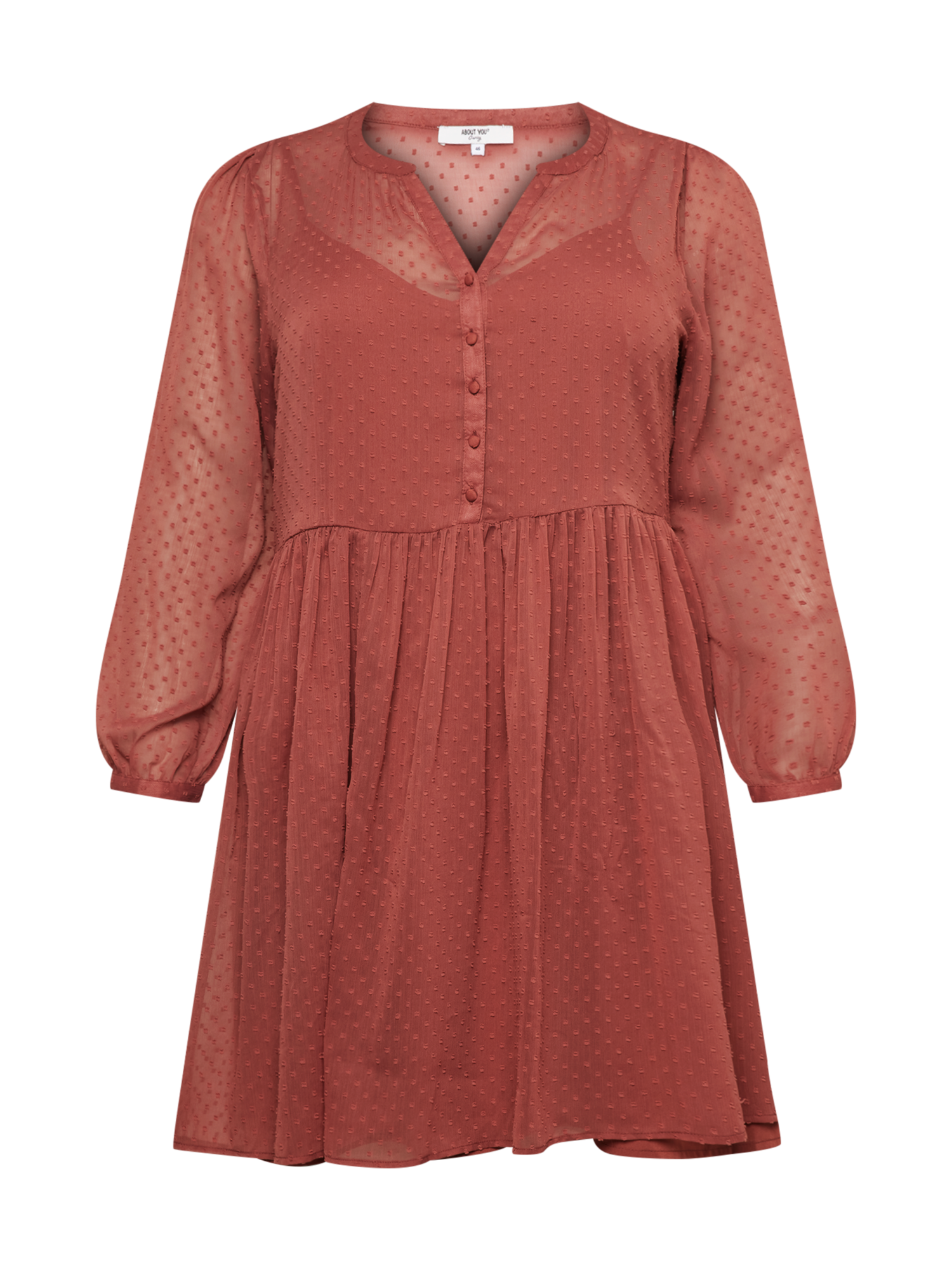 Plus size P9H1I  Curvy Sukienka koszulowa Payton w kolorze Rdzawoczerwonym 