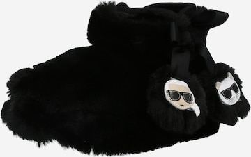 Karl Lagerfeld - Pantufa 'KASA' em preto: frente