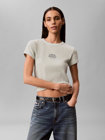 Calvin Klein Jeans Shirt in Groen: voorkant