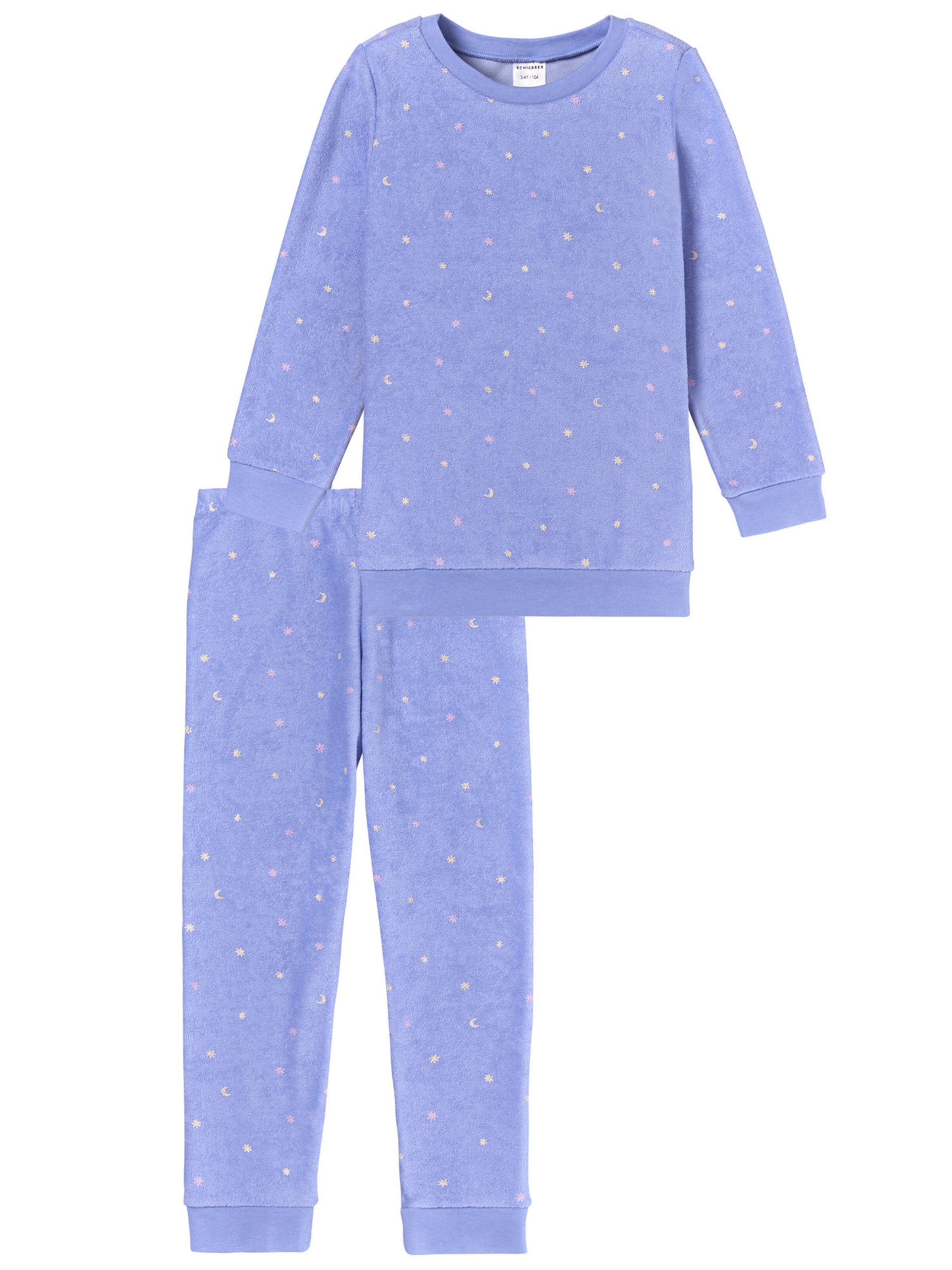 SCHIESSER - Pijama ' Girls World ' en azul: frente