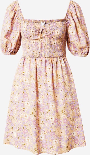 Suknelė 'Tilda' iš Daahls by Emma Roberts exclusively for ABOUT YOU, spalva – smėlio spalva / purpurinė / balta, Prekių apžvalga