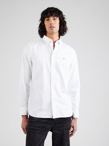 TOMMY HILFIGER Slim fit Overhemd 'FLEX' in Wit: voorkant