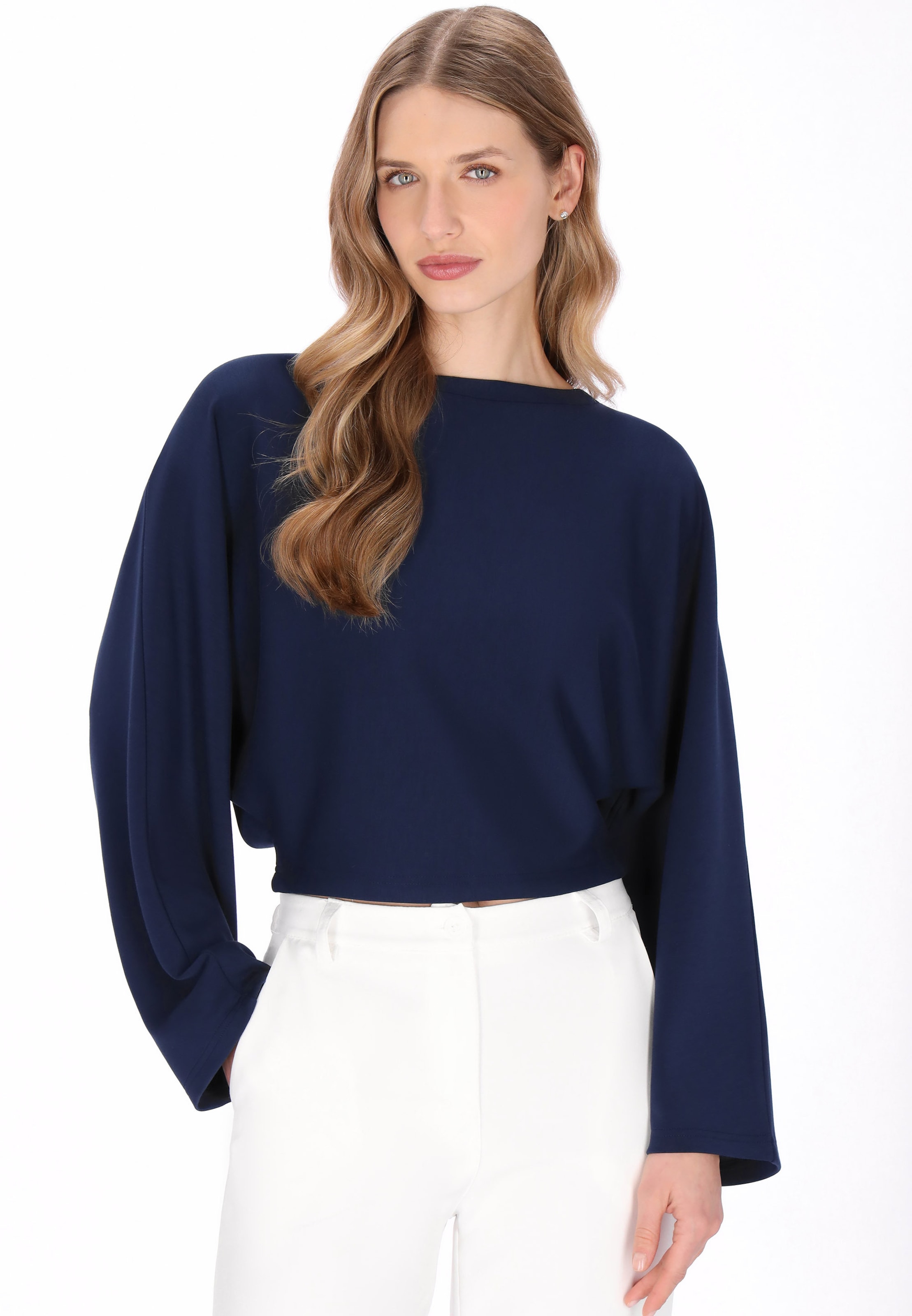 DreiMaster Klassik Blouse in Blue: front