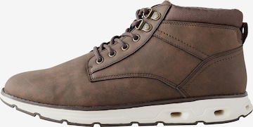 Next - Botas con cordones en marrón: frente