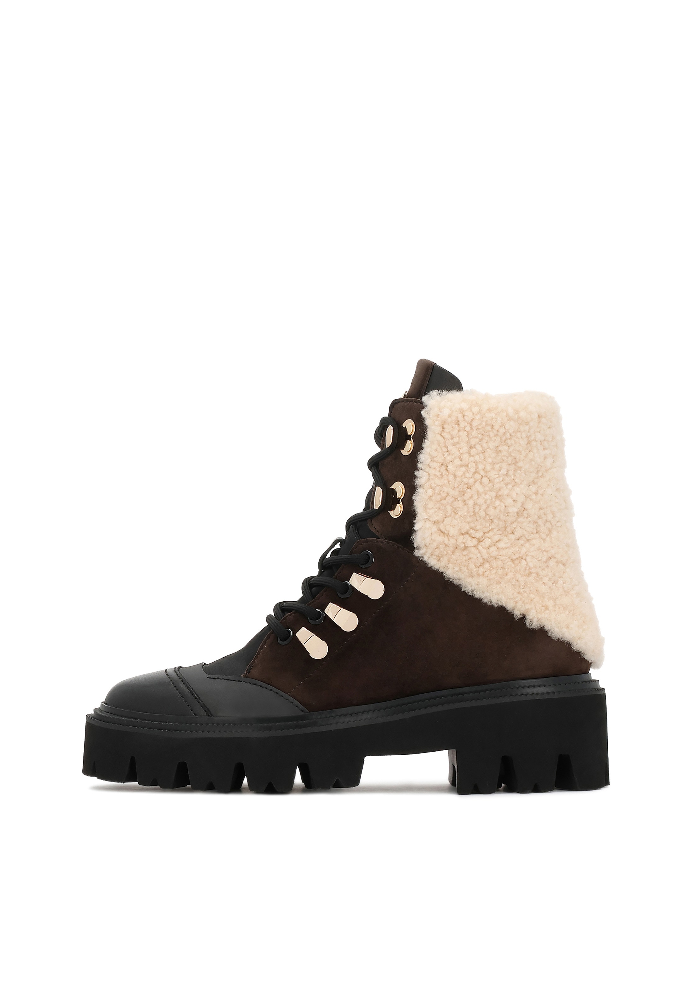 Bottines à lacets Kazar en marron : devant