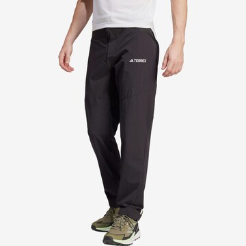 ADIDAS TERREX Regular Workout Pants 'Xperior' in Black: front