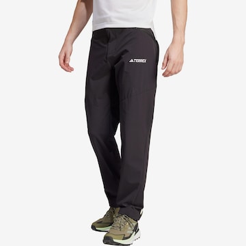 ADIDAS TERREX Regular Outdoor Pants 'Xperior' in Black: front