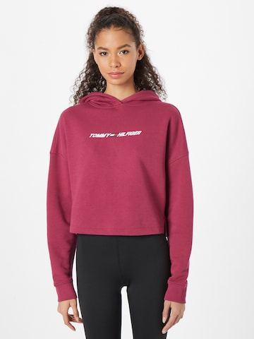 Tommy Sport Athletic Sweatshirt in Red: front