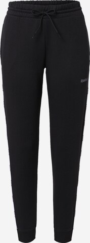 Pantaloni sport de la Reebok pe negru: față