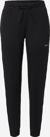 Effilé Pantalon de sport Reebok en noir : devant