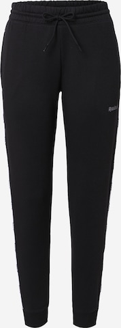 Tapered Pantaloni sport de la Reebok pe negru: față