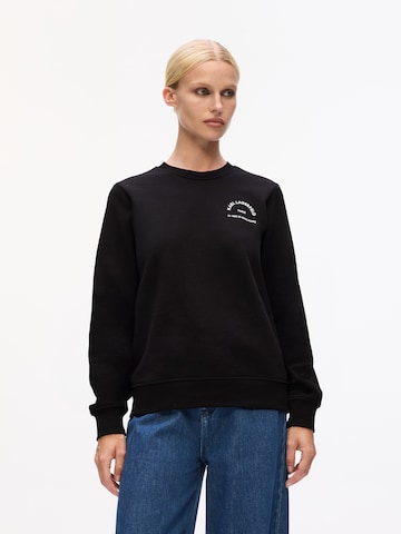 Sweat-shirt Karl Lagerfeld en noir : devant