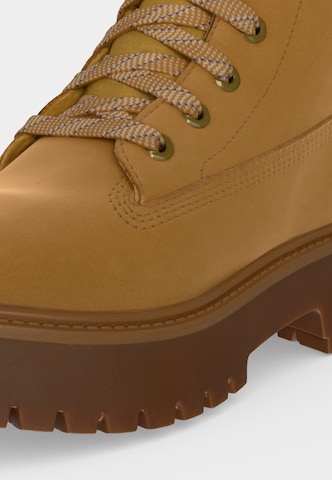 TIMBERLAND Šněrovací kozačky – hnědá