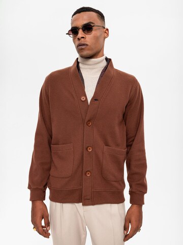 Antioch Knit Cardigan in Brown: front