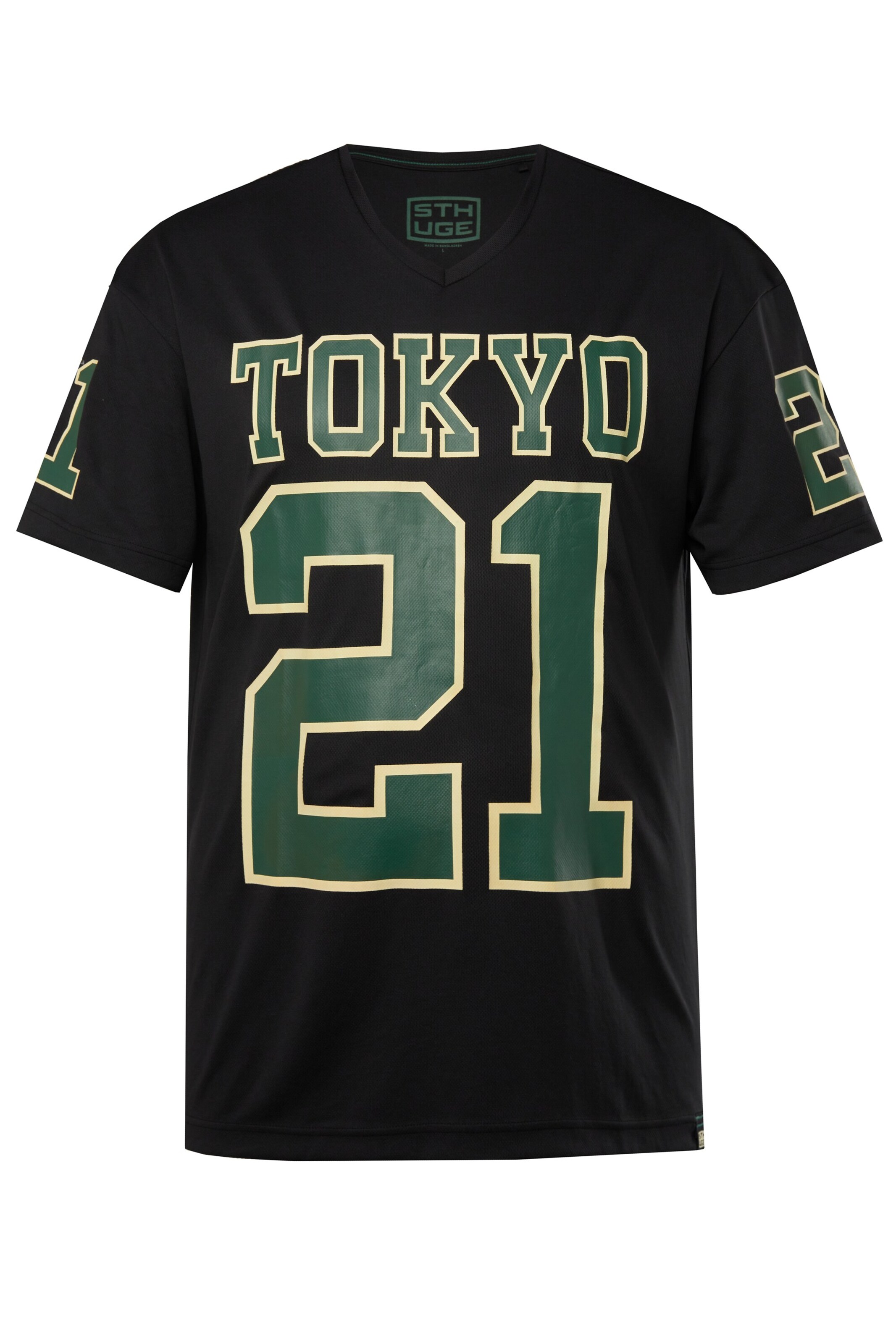 T-Shirt STHUGE en noir : devant