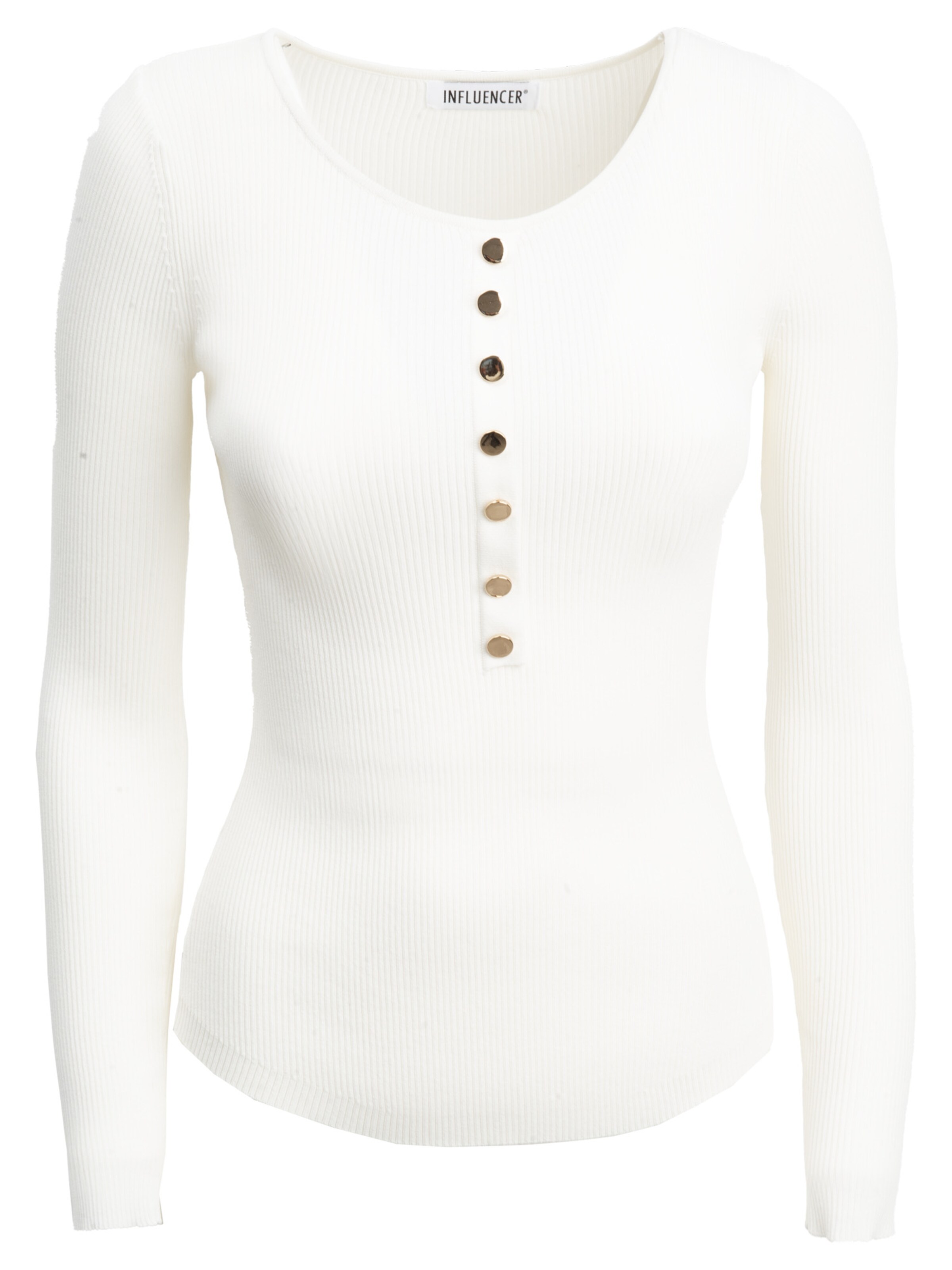 Influencer Pulóver - fehér: elől