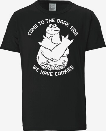 LOGOSHIRT Shirt in Zwart: voorkant