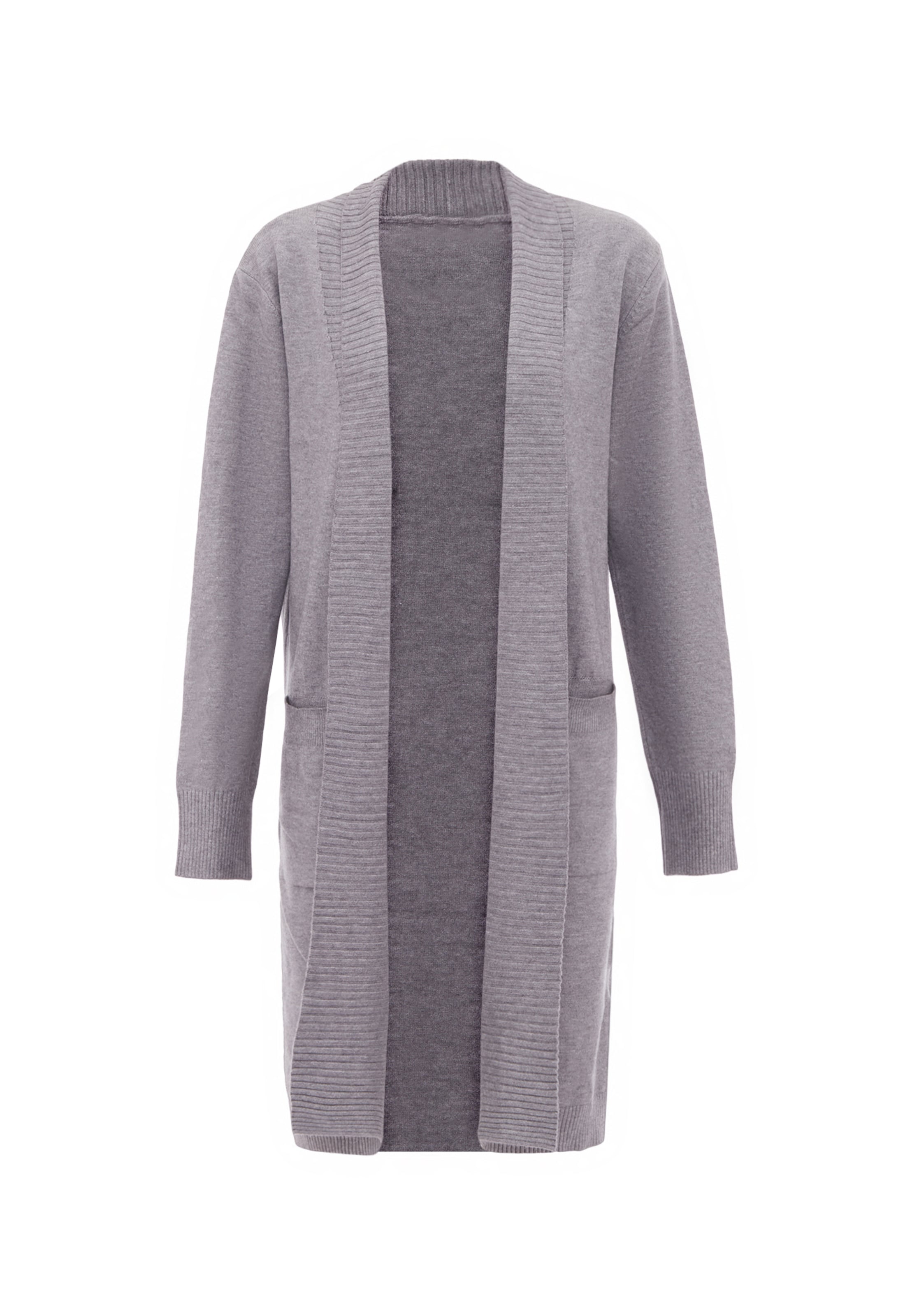 dulcey Gebreid vest in Grijs: voorkant