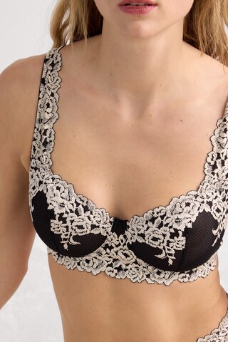 INTIMISSIMI Balconette Bra 'Daniela Pretty Flowers' in Black