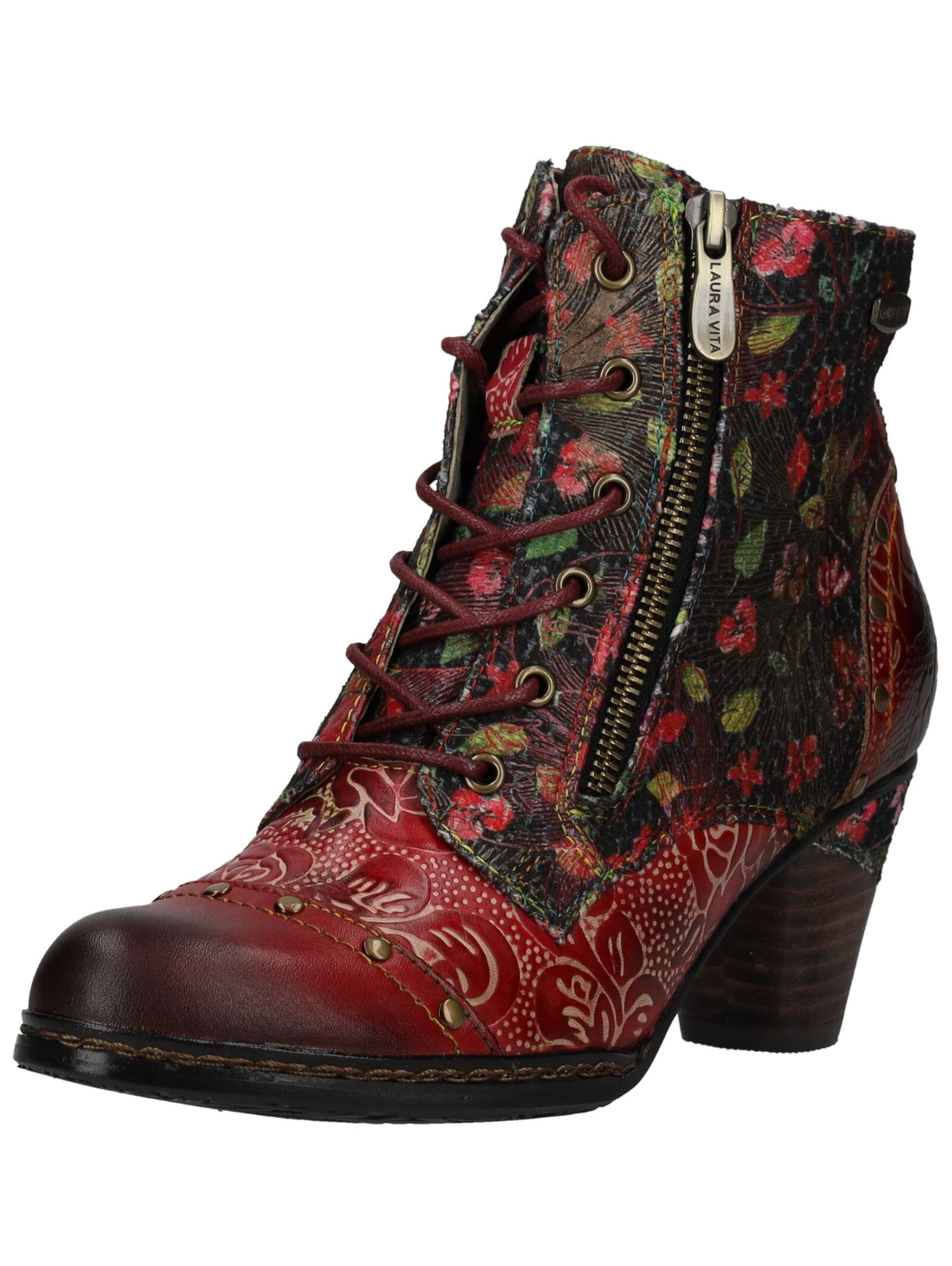 Bottines à lacets Laura Vita en rouge : devant