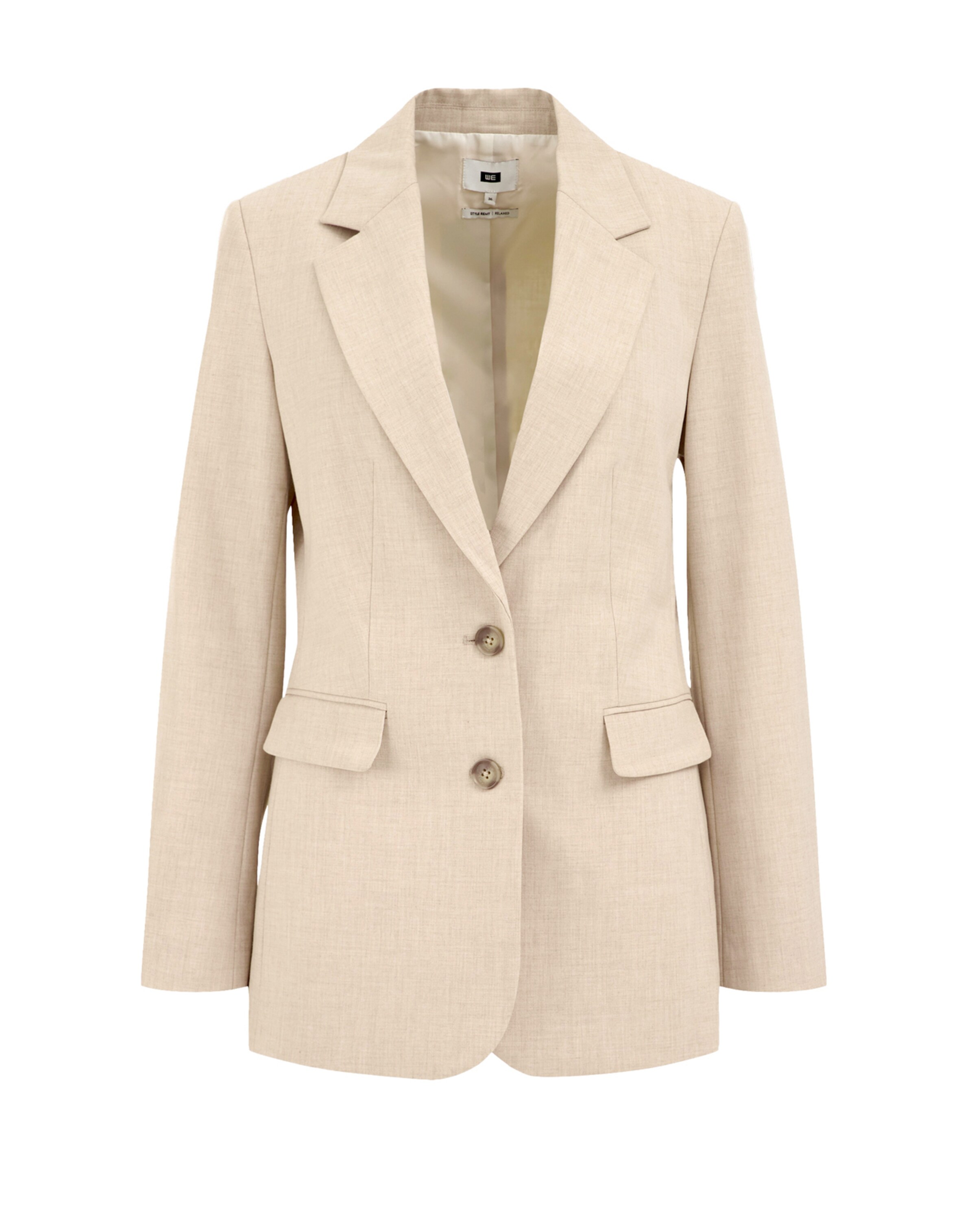 Sacou de la WE Fashion pe bej: față