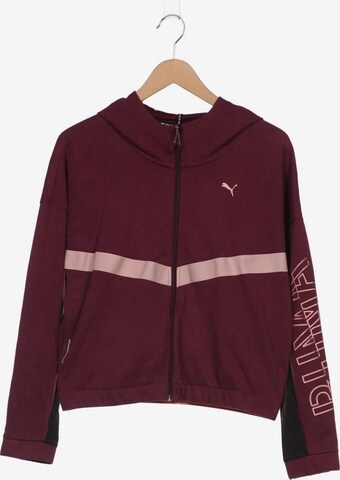 PUMA Sweatshirt & Zip-Up Hoodie in L in Red: front