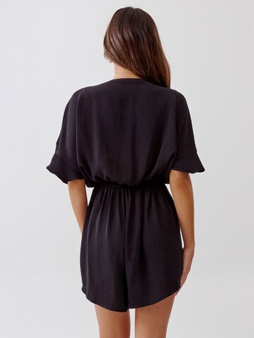 Tussah Jumpsuit 'LIANA' in Black: back