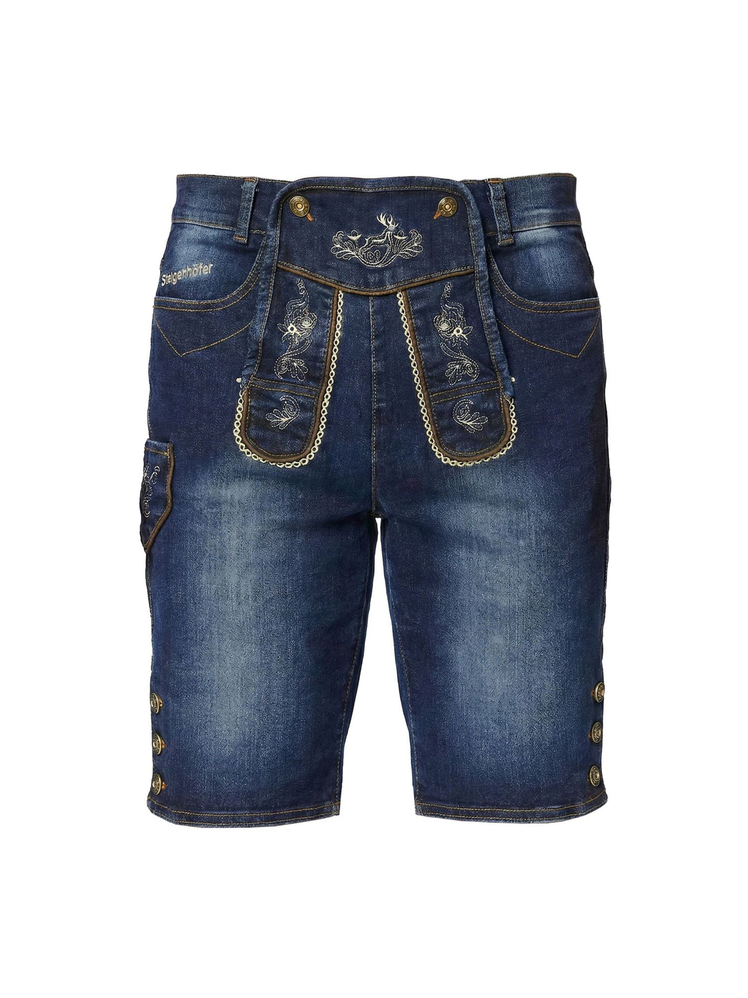 Steigenhöfer Regular Traditional Pants 'Steigenhöfer Jeans Leonard' in Blue: front