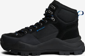 Tommy Jeans Veterboots in Zwart: voorkant