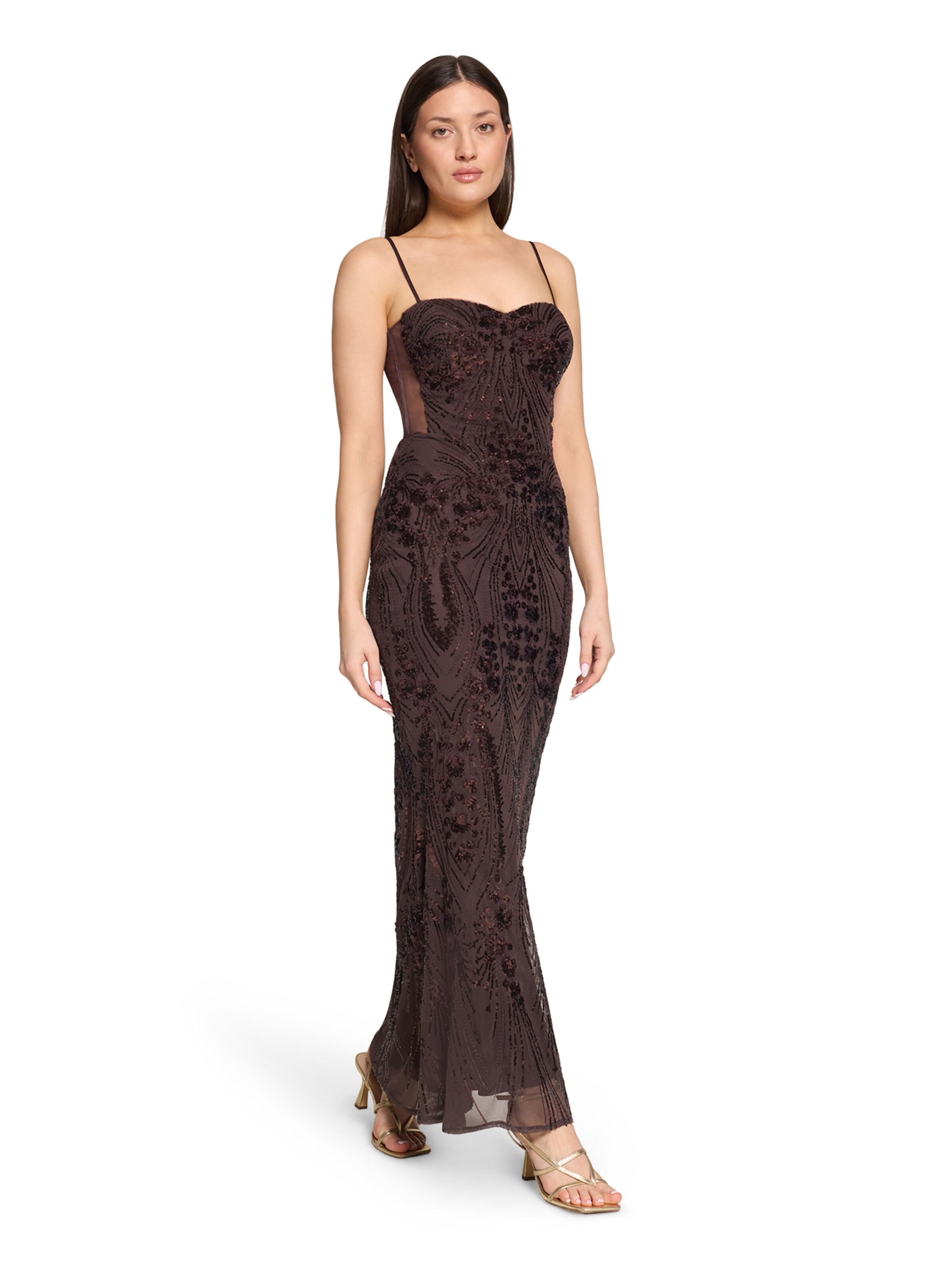 Robe de soirée Vera Mont en marron