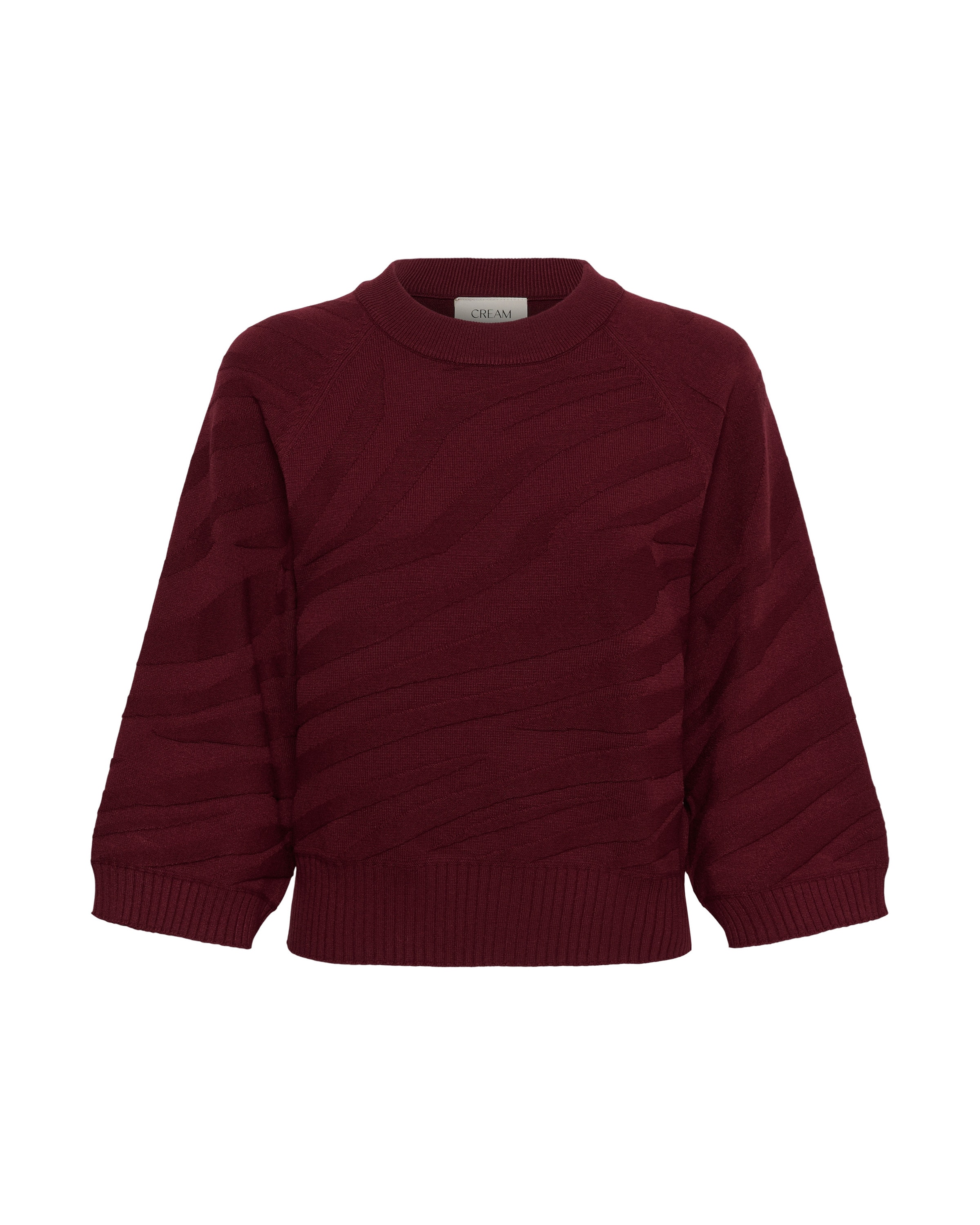 Pull-over 'Dela' Cream en rouge : devant