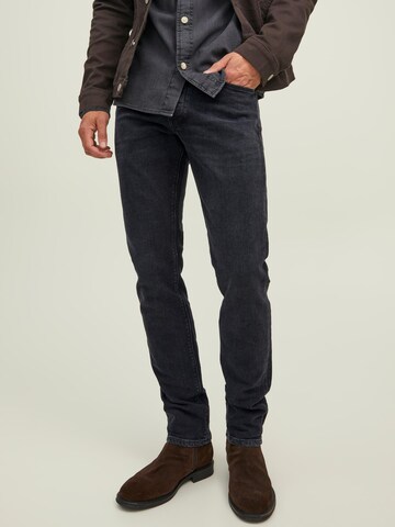 JACK & JONES Regular Дънки 'Tim Franklin' в черно: отпред