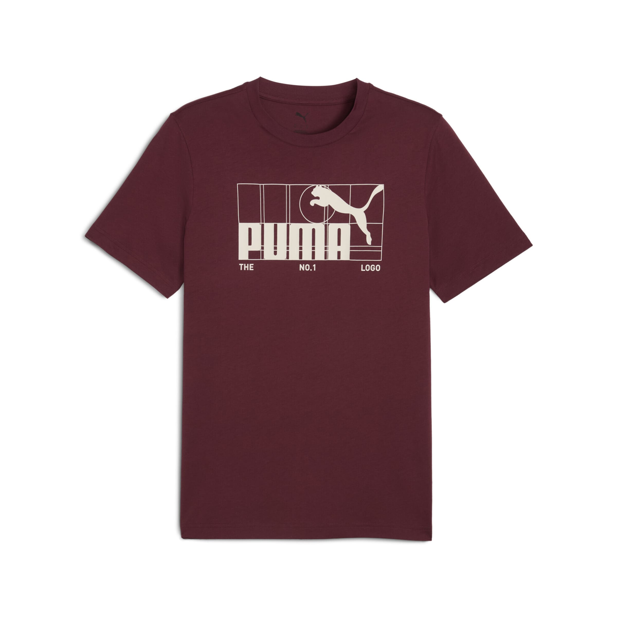 PUMA Shirt in de kleur Beige / Bourgogne, Productweergave